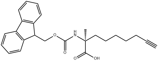 8-Nonynoic acid, 2-[[(9H-fluoren-9-
ylmethoxy)carbonyl]amino]-2-methyl-, (2S)- 结构式