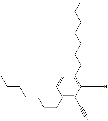 1,2-Benzenedicarbonitrile, 3,6-diheptyl- 结构式
