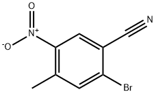 2-溴-4-甲基-5-硝基苄腈 结构式