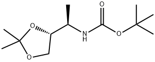 tert-butyl((R)-1-((R)-2,2-dimethyl-1,3-dioxolan-4-yl)ethyl)carbamate 结构式