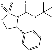 (4R)-4-苯基-1,2,3-恶噻唑烷-2,2-二氧化物-3-羧酸叔丁酯 结构式