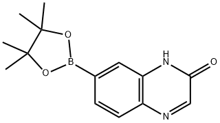 7-(4,4,5,5-四甲基-1,3,2-二噁硼烷-2-基)喹喔啉 -2(1H)-酮 结构式