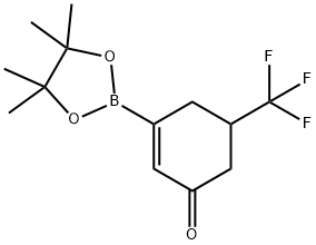 3-(4,4,5,5-TETRAMETHYL-1,3,2-DIOXABOROLAN-2-YL)-5-(TRIFLUOROMETHYL)CYCLOHEX-2-EN-1-ONE 结构式