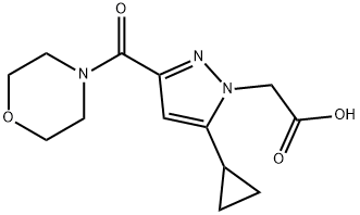 [5-Cyclopropyl-3-(morpholine-4-carbonyl)-pyrazol-1-yl]-acetic acid 结构式