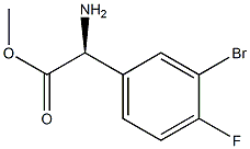 METHYL(2S)-2-AMINO-2-(3-BROMO-4-FLUOROPHENYL)ACETATE 结构式