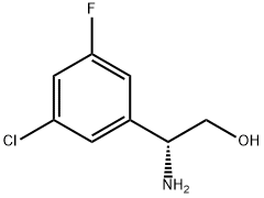 (R)-2-氨基-2-(3-氯-5-氟苯基)乙醇 结构式