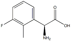 (S)-2-氨基-2-(3-氟-2-甲基苯基)乙酸 结构式