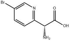 (R)-2-氨基-2-(5-溴-2-吡啶)乙酸 结构式