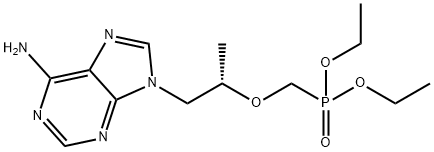 9-[(2S)-2-(diethoxyphosphorylmethoxy)propyl]purin-6-amine 结构式