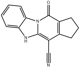 11-oxo-2,3,5,11-tetrahydro-1H-benzo[4,5]imidazo[1,2-a]cyclopenta[d]pyridine-4-carbonitrile 结构式