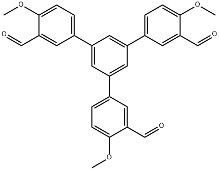 1,3,5-TRIS(3'-醛基-4‘-甲氧基苯)苯 结构式