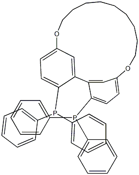 (S)-16,26-双(二苯基膦基)-3,13-二噁英-1,2(1,3)-二苯甲环烷硫醇 结构式