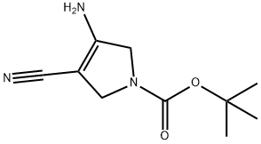 3-氨基-4-氰基-2,5-二氢-1H-吡咯-1-甲酸叔丁酯 结构式