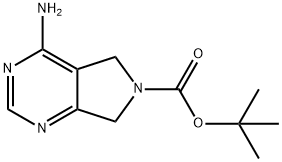 4-氨基-5H,6H,7H吡咯并[3,4-D]嘧啶-6-羧酸叔丁酯 结构式