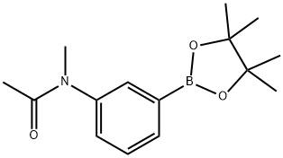 N-甲基-N-(3-(4,4,5,5-四甲基-1,3,2-二噁硼戊环-2-基)苯基)醋胺石 结构式