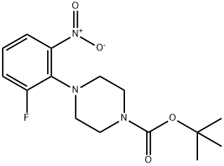 1-BOC-4-(2-氟-6-硝基苯基)哌嗪基 结构式