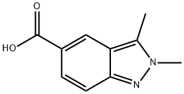 2,3-DIMETHYL-2H-INDAZOLE-5-CARBOXYLIC ACID 结构式