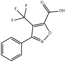 3-phenyl-4-(trifluoromethyl)isoxazole-5-carboxylic acid 结构式