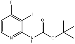 (4-氟-3-碘吡啶-2-基)氨基甲酸叔丁酯 结构式