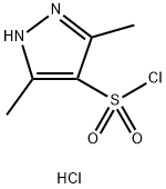 3,5-二甲基-1H-吡唑-4-磺酰氯盐酸盐 结构式