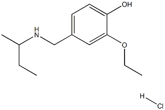 4-{[(butan-2-yl)amino]methyl}-2-ethoxyphenol hydrochloride 结构式