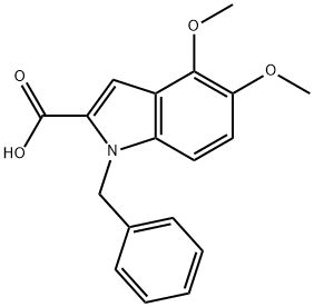 1-benzyl-4,5-dimethoxy-1H-indole-2-carboxylic acid 结构式