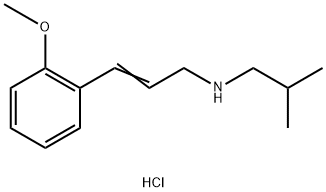 [(2E)-3-(2-methoxyphenyl)prop-2-en-1-yl](2-methylpropyl)amine hydrochloride 结构式