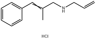 [(2E)-2-methyl-3-phenylprop-2-en-1-yl](prop-2-en-1-yl)amine hydrochloride 结构式