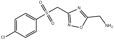 C-[3-(4-Chloro-benzenesulfonylmethyl)-[1,2,4]oxadiazol-5-yl]-methylamine 结构式