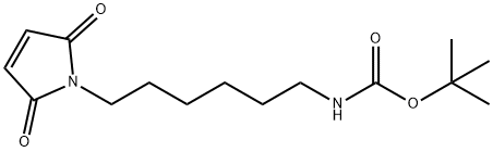 叔丁基6-(2,5-二氧-2H-吡咯-1(5H)-基)己基氨基甲酸酯 结构式