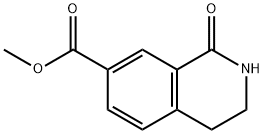 1-氧代-1,2,3,4-四氢异喹啉-7-羧酸甲酯 结构式