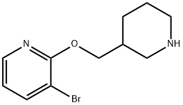 3-溴-2-(哌啶-3-基甲氧基)吡啶 结构式