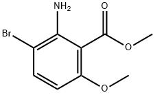 2-氨基-3-溴-6-甲氧基苯甲酸甲酯 结构式