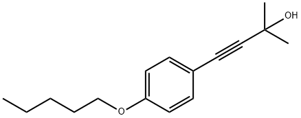 3-Butyn-2-ol, 2-methyl-4-[4-(pentyloxy)phenyl]- 结构式