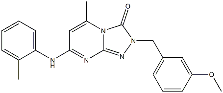 2-[(3-methoxyphenyl)methyl]-5-methyl-7-(2-methylanilino)-[1,2,4]triazolo[4,3-a]pyrimidin-3-one 结构式