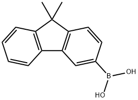 3-硼酸-9,9-二甲基芴 结构式