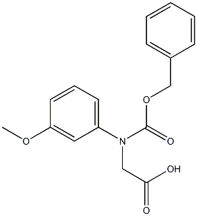 N-CBZ-RS-3-甲氧基苯甘氨酸 结构式