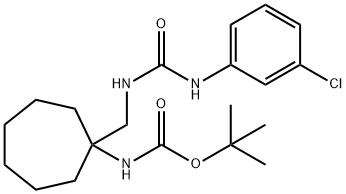 tert-butyl N-[1-({[(3-chlorophenyl)carbamoyl]amino}methyl)cycloheptyl]carbamate 结构式