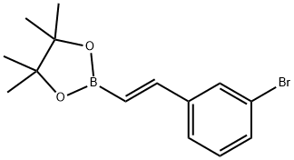 (E)-2-(3-溴苯乙烯基)-4,4,5,5-四甲基-1,3,2-二氧硼烷 结构式