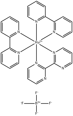 二(2,2'-联吡啶)(2,2'-联嘧啶)钌二(四氟硼酸)盐 结构式
