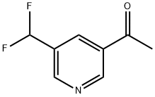 1-(5-Difluoromethyl-pyridin-3-yl)-ethanone 结构式