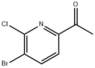 1-(5-溴-6-氯吡啶-2-基)乙烷-1-酮 结构式