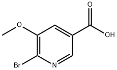 6-溴-5-甲氧基吡啶-3-羧酸 结构式