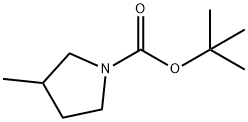 tert-butyl 3-methylpyrrolidine-1-carboxylate 结构式