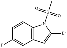 5-氟-2-溴-1-甲磺酰基-1H-吲哚 结构式