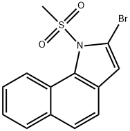 2-溴-1-甲磺酰基-1H-苯[G]吲哚 结构式