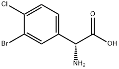 (2R)-2-AMINO-2-(3-BROMO-4-CHLOROPHENYL)ACETIC ACID 结构式