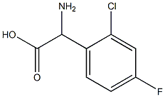 2-AMINO-2-(2-CHLORO-4-FLUOROPHENYL)ACETIC ACID 结构式
