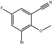 3-溴-5-氟-2-甲氧基苯甲腈 结构式