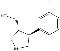 ((3R,4S)-4-m-tolylpyrrolidin-3-yl)methanol 结构式